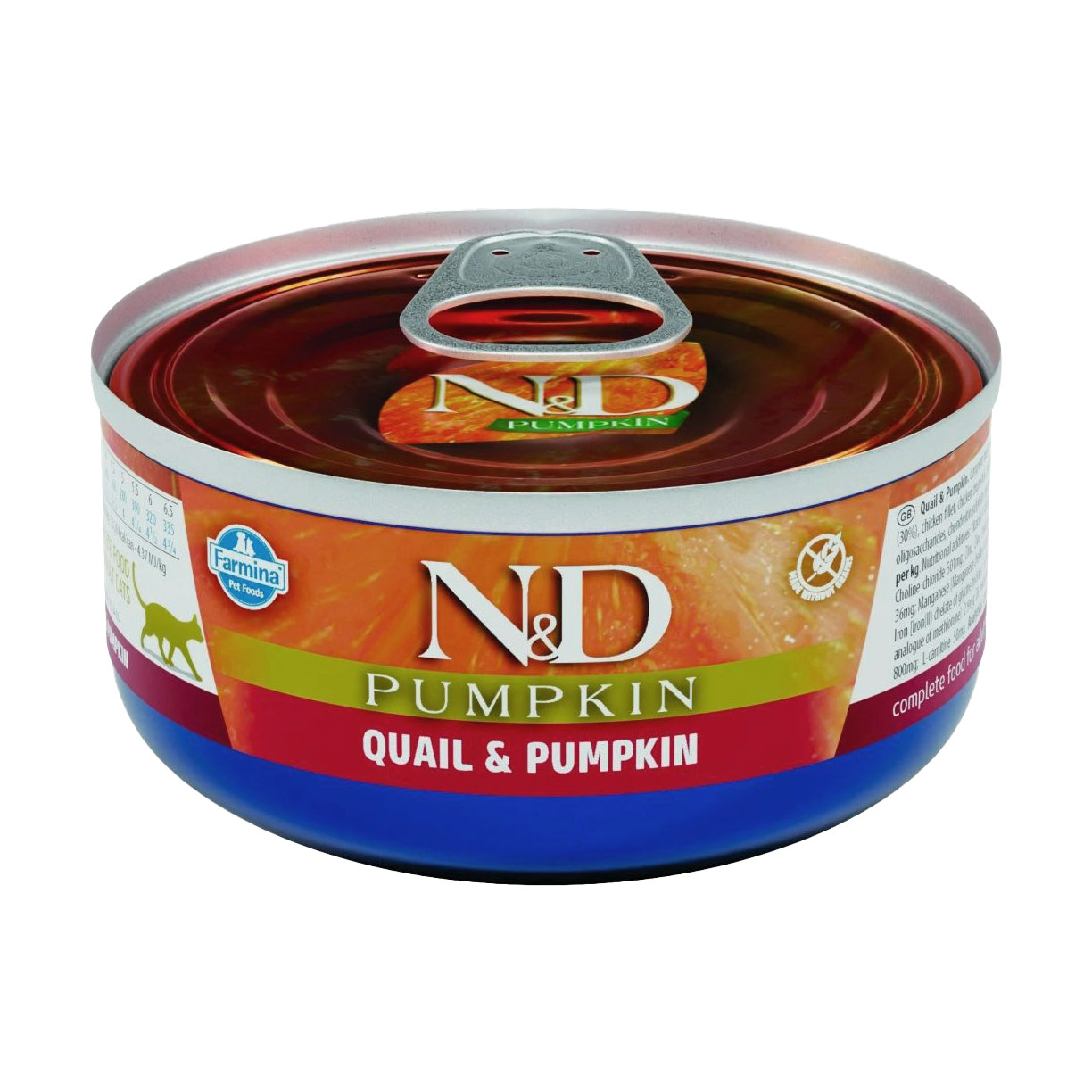 Беззерновий вологий корм для котів Farmina N&amp;D Pumpkin з гарбузом та перепілкою, 70 г