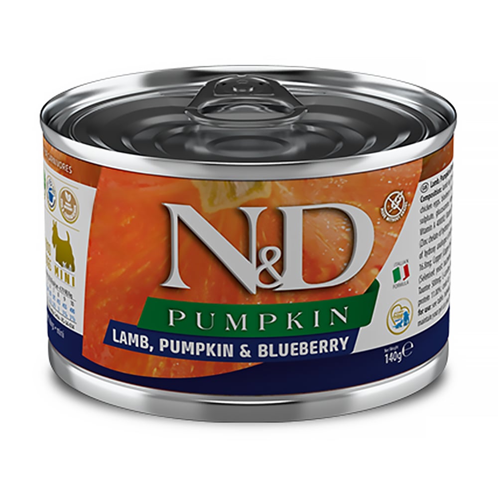 Вологий корм для собак дрібних порід Farmina N&amp;D Pumpkin з гарбузом, ягням та чорницею, 140 г